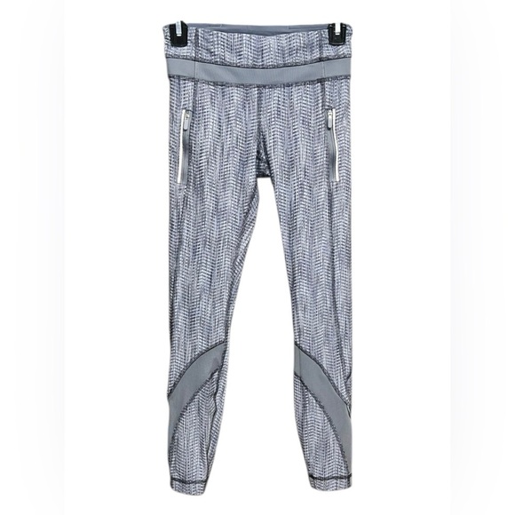 Lululemon Inspire Tight II PowerLuxtremeArrowJacquard Battleship Leggings Size 4 - Picture 2 of 3